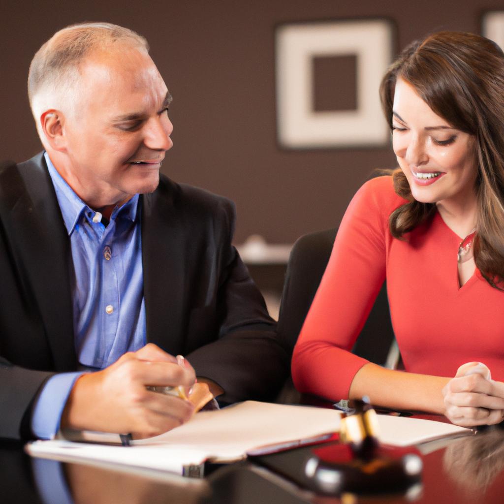 A criminal attorney discussing legal strategies and options with a client in Austin.